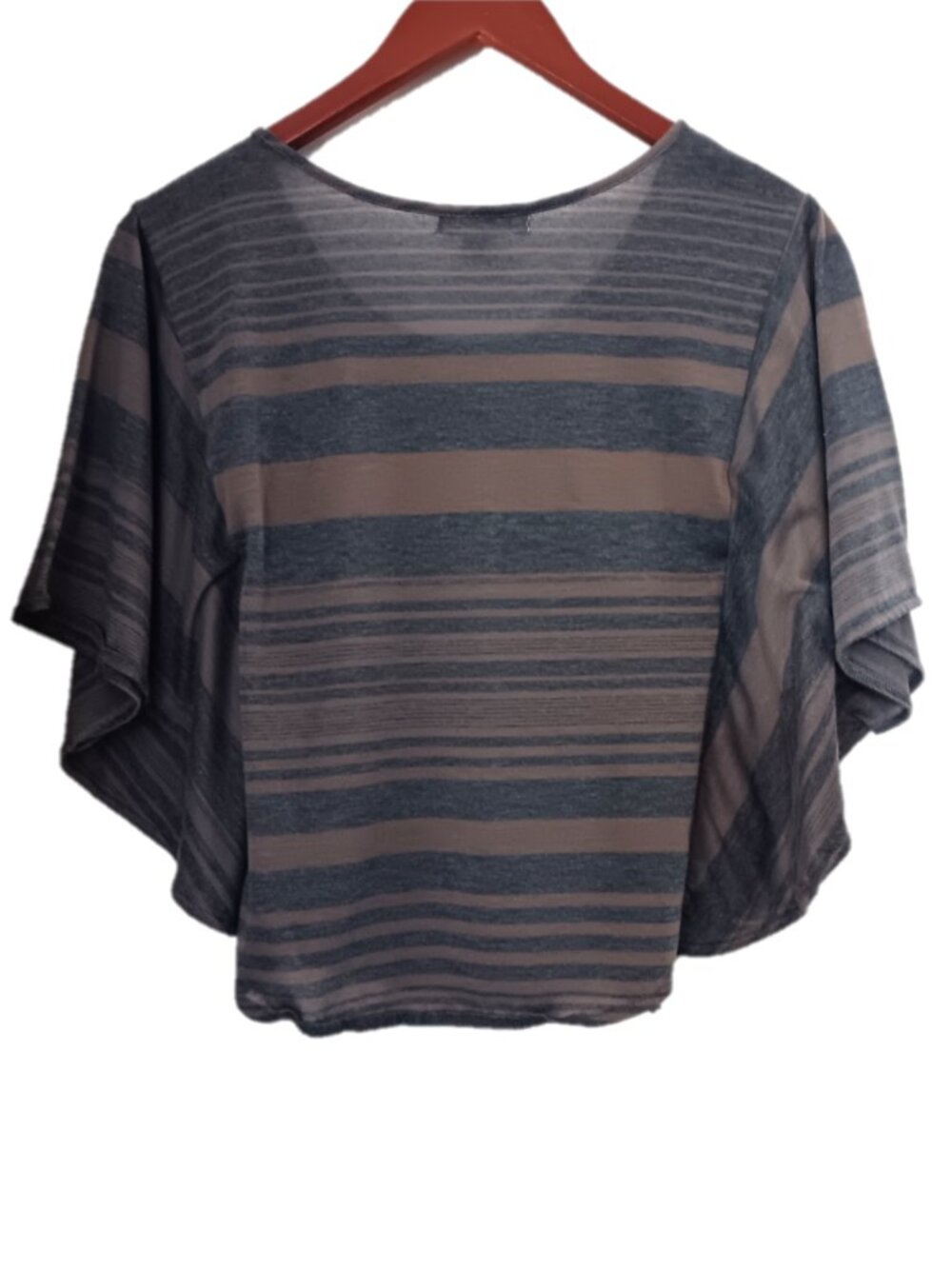 SUMMER, LIGHT WEIGHT, SWING, BAT SLEEVE STRIPE TOP, SIZE SMALL